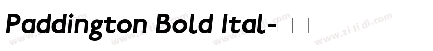 Paddington Bold Ital字体转换